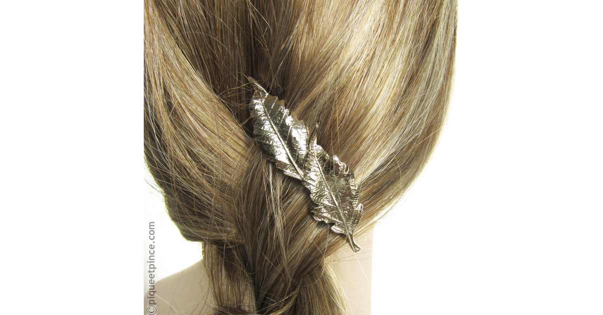 Bijou de cheveux feuilles Champagne